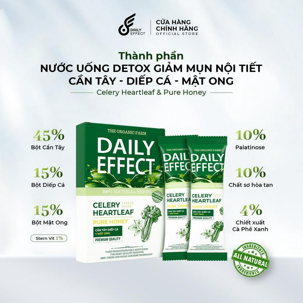 Nước Uống Giảm Mụn DAILY EFFECT Giúp Da Khỏe Đẹp Thanh Lọc Từ Bên Trong Hỗ Trợ Giảm Cân Sáng Da