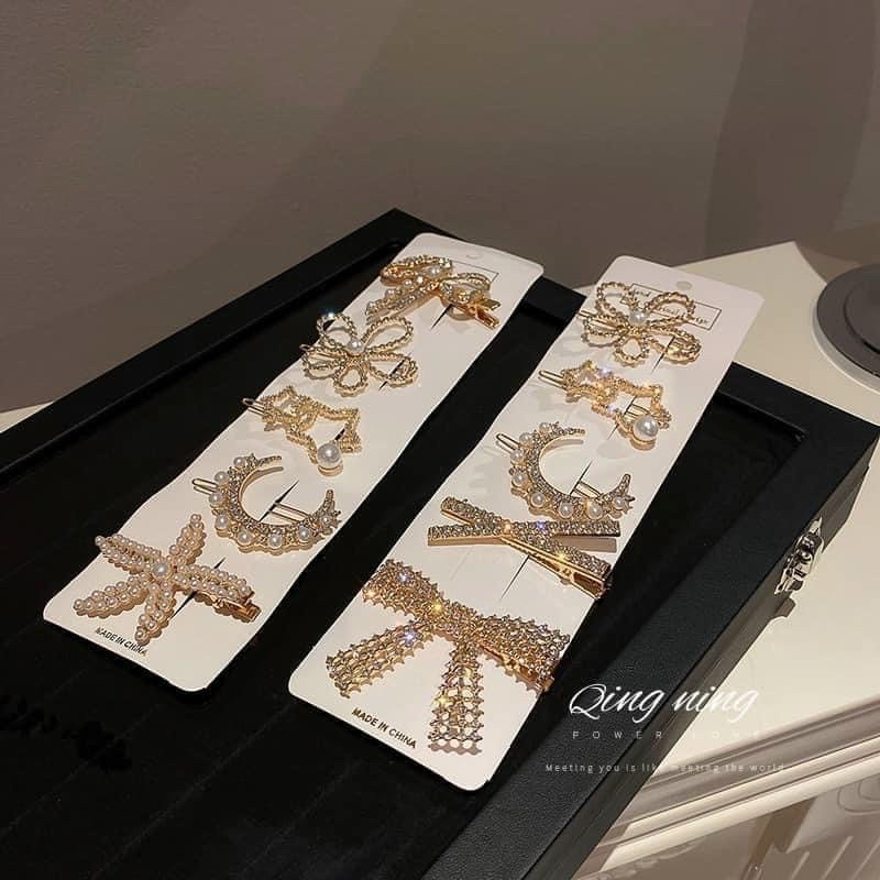 Sét cặp 5 chiếc nơ trăng sao