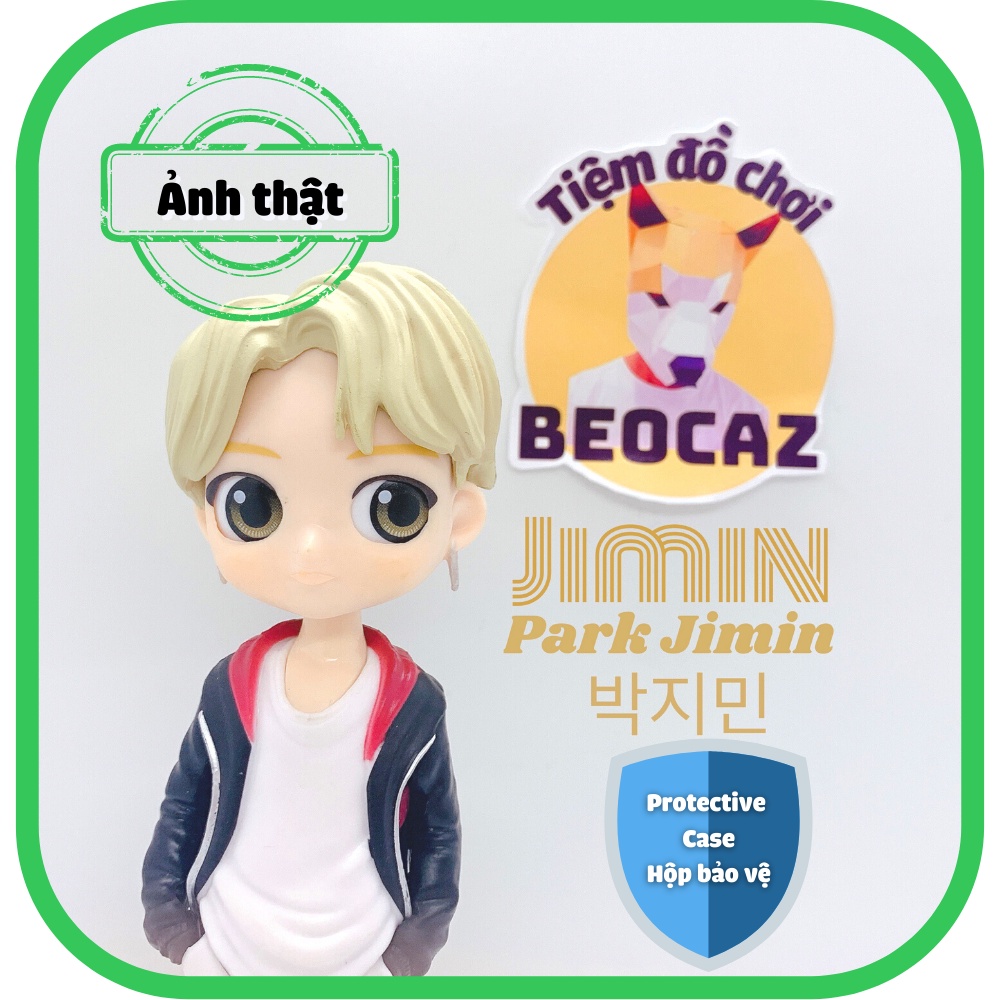 [Full Box Tặng Hộp Bảo Vệ] Mô hình chibi Jimin Park Jimin BTS Bangtan Boys 15cm dễ thương quà tặng trang trí - Beocaz