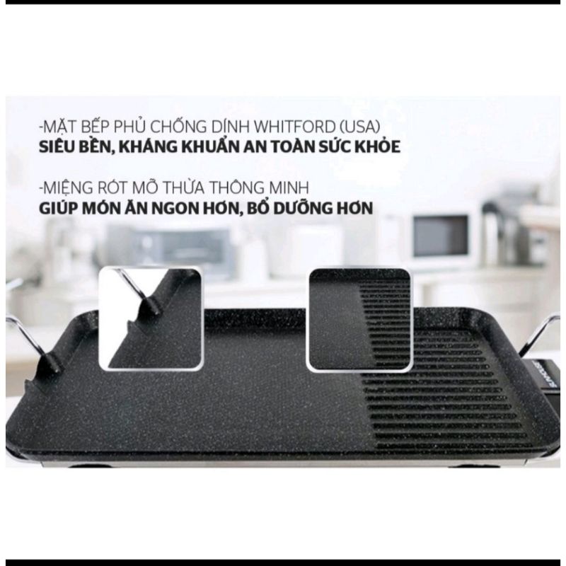 BẾP nướng điện không khói SUNHOUSE SHD4607 1500w Hàng chính hãng (miễn ship )