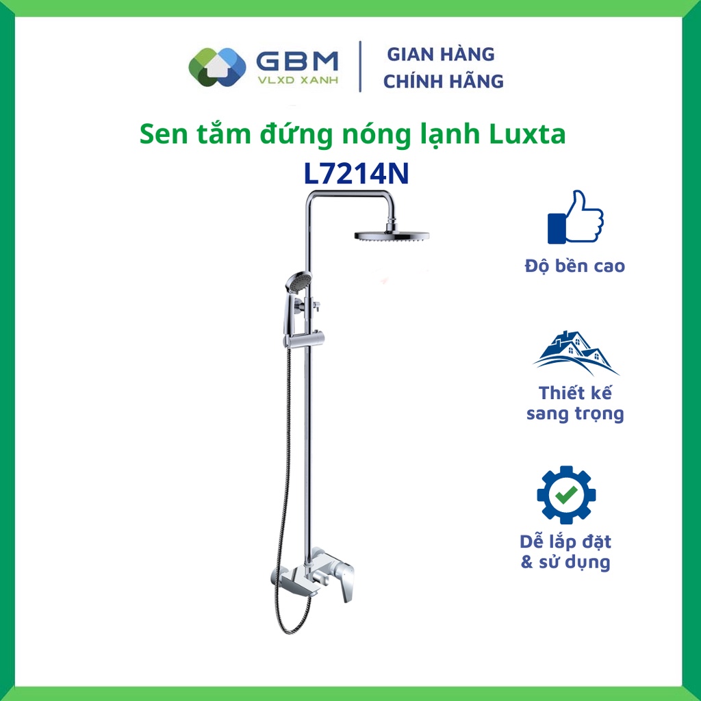 [Mã BMBAU300 giảm 10% đơn 499K] Sen Tắm Đứng Nóng Lạnh Luxta L7214N-VLXD XANH