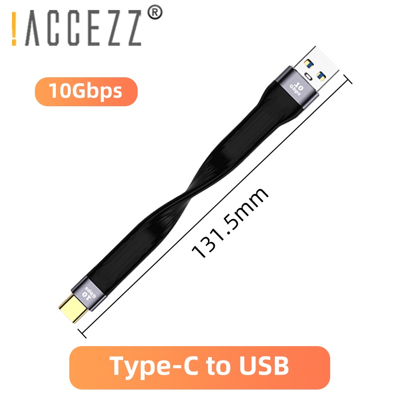 ACCEZZ Cáp C To C PD USB 3.1 100W 10 gbps Sạc nhanh Cáp loại c kép USB 4.0 40Gbps Dây ngắn