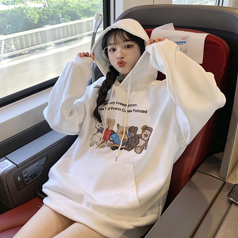 Áo hoodie NRVP dáng rộng thời trang Hàn Quốc 2022 dành cho nữ