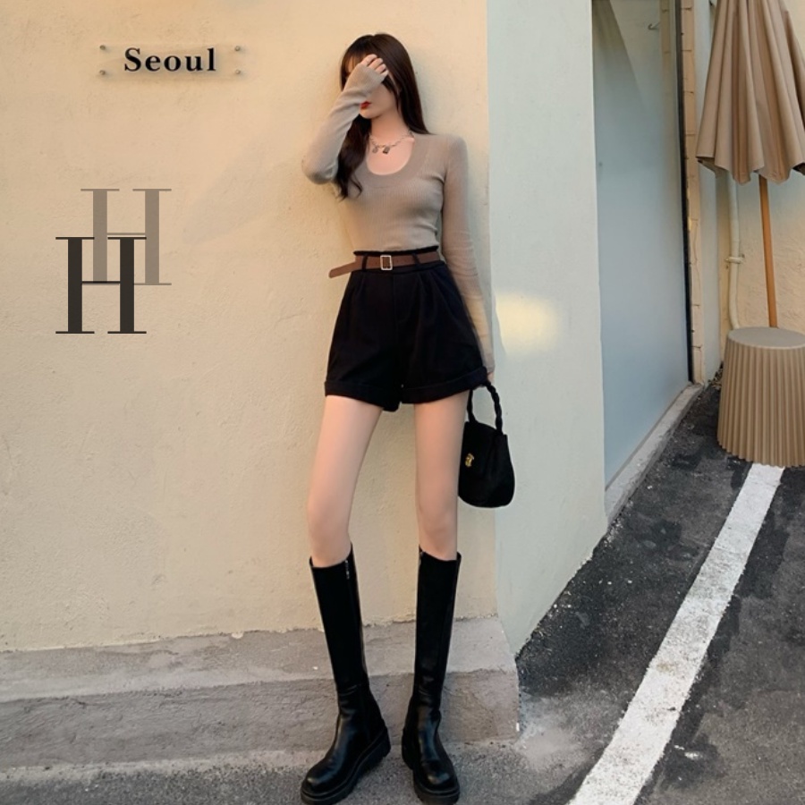 Quần short lưng cao tôn dáng HQS13 Hỉn Hỉn Store