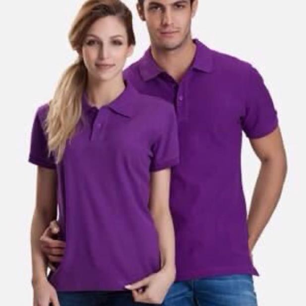 Áo Thun Nam Ngắn Tay Cổ Bẻ Màu Tím / Full sezi Nam và sezi nữ / Full 20 mầu