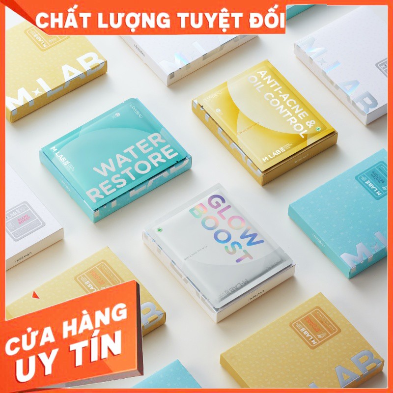 Mặt Nạ Mlab cấp ẩm , dưỡng trắng, kiềm dầu, ngừa mụn (Hộp 7 miếng)