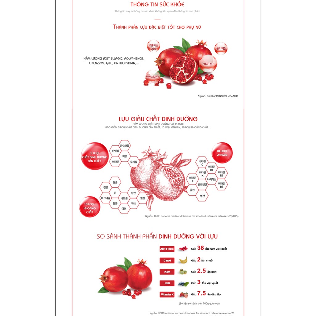 Hồng sâm lựu Goodbase 50ml x 30 gói, Pomegranate Red Ginseng - KGC - Cheong Kwan Jang