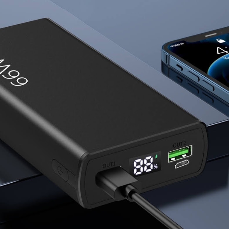 Pin Sạc Dự Phòng 20000 mAh Sạc Siêu Nhanh 66W Vỏ Hợp Kim Nhôm Sạc Nhanh 2 Chiều