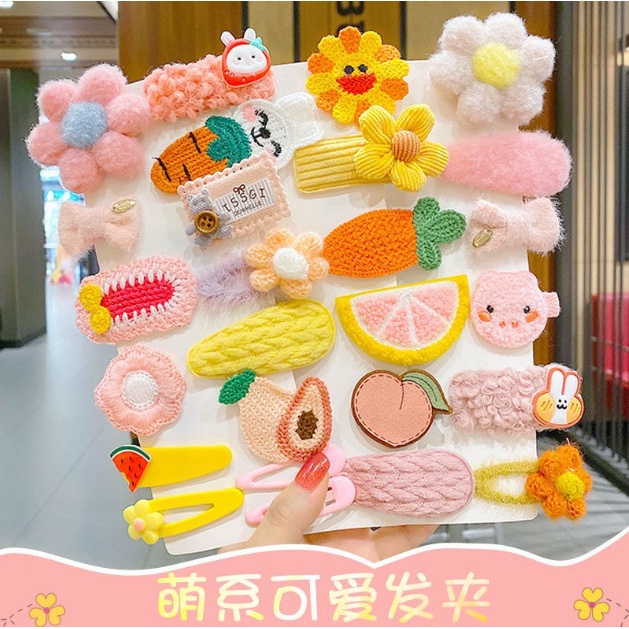 Set kẹp tóc 8 món BKIDS nhiều hình dễ thương cho bé gái