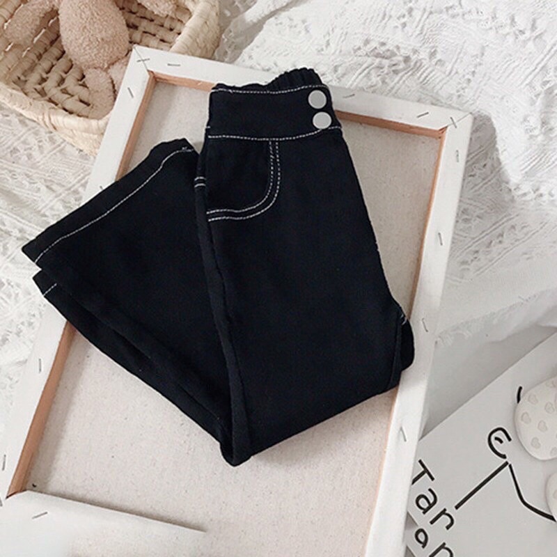 Quần bò loe cho trẻ em 8-22kg , mẫu loe trơn cho bé gái