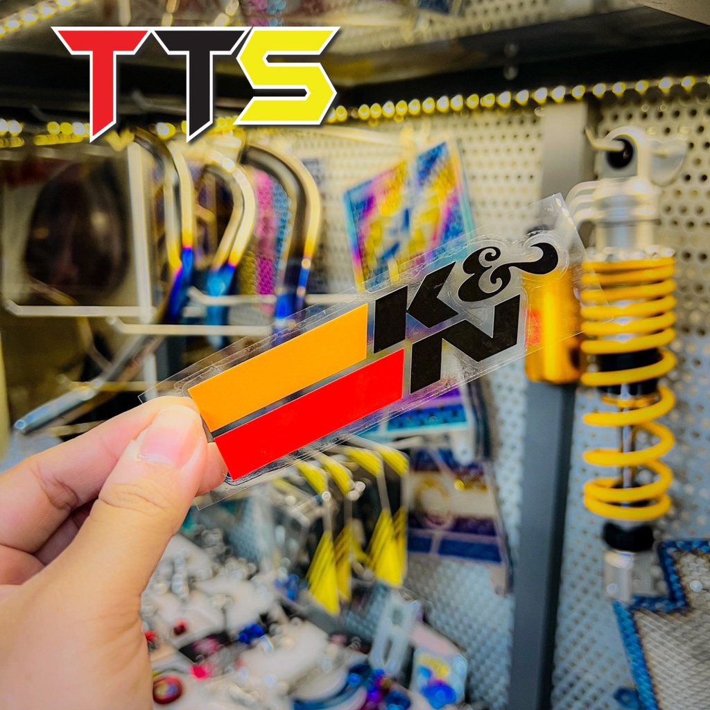 ( CHỮ KN ) Tem ghép chữ KN dán trang trí ốp pô e, dán gắp, nặt nạ, trang trí xe máy