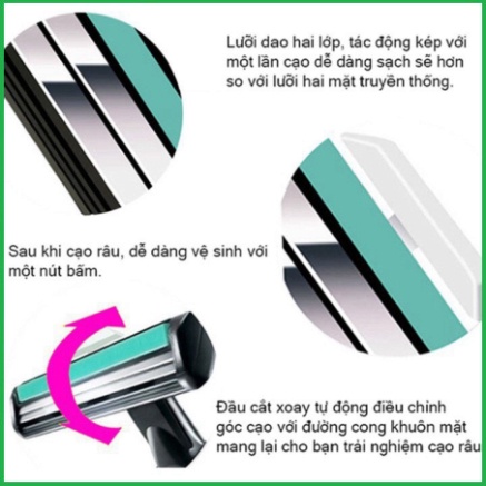 [Sale Max] Bộ dao cạo râu 36 lưỡi cao cấp kèm tuýt kem - Tiện lợi, giá rẽ.