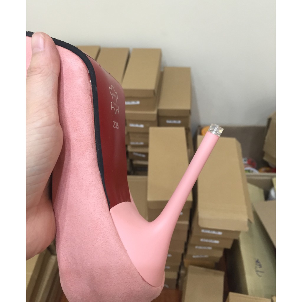 Giày cao gót nữ da lộn 10cm sang trọng