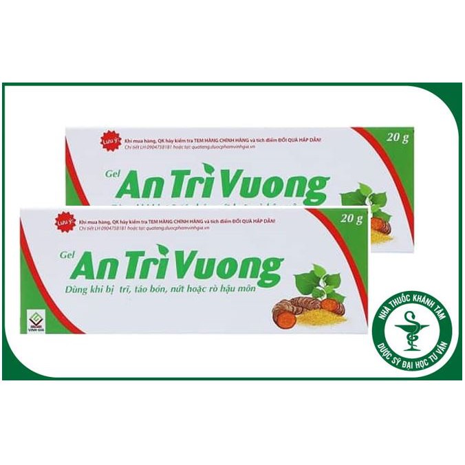 ✅[Chính hãng] GEL AN TRĨ VƯƠNG [Tuýp 20g] - Kem bôi trĩ - Dùng cho trĩ cấp, táo bón, nứt và rõ rỉ hậu môn