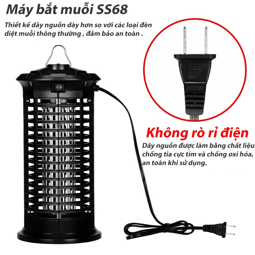 Đèn bắt muỗi, diệt côn trùng chuyên dụng SeaSy SS68 thiết kế tích hợp đèn ngủ, an toàn sử dụng