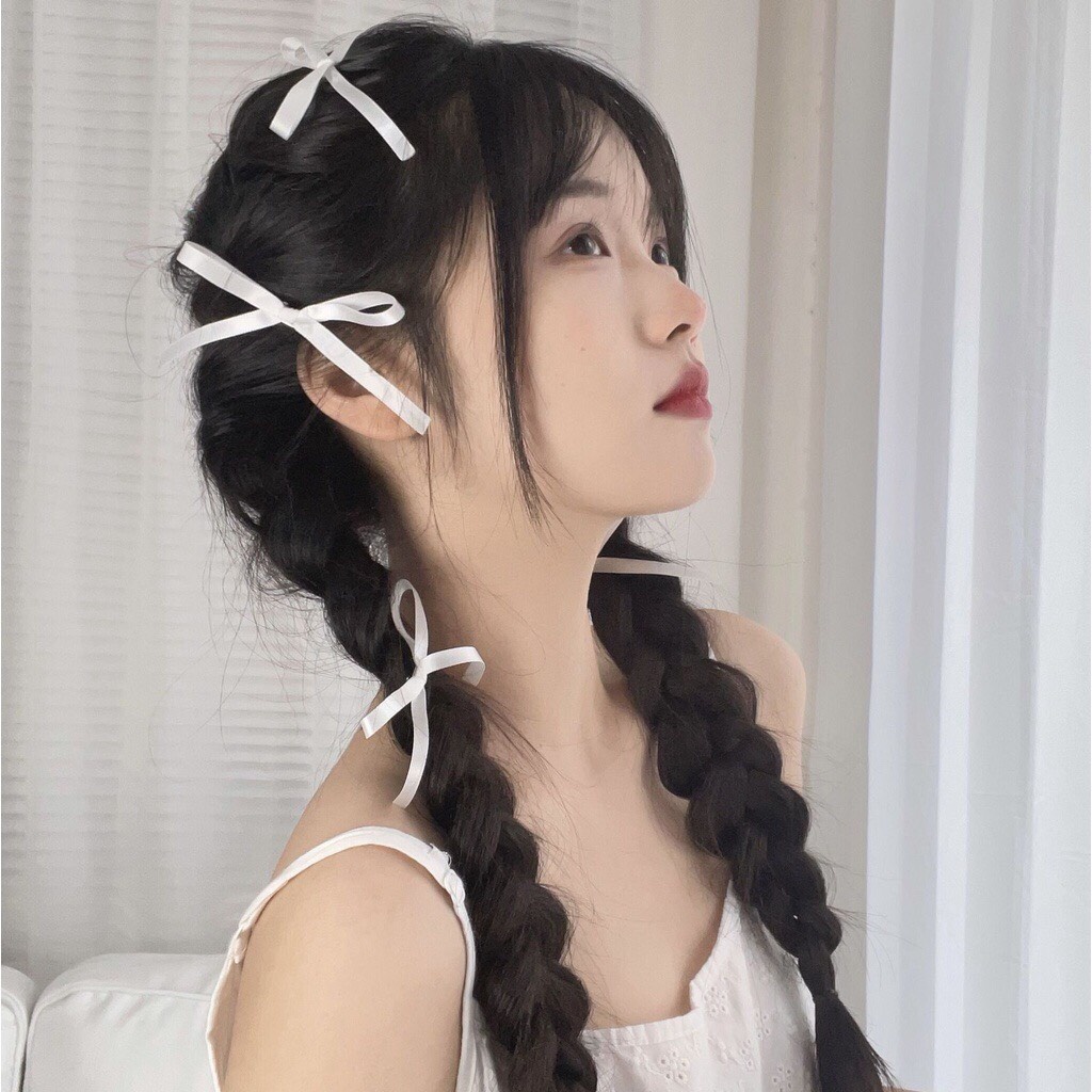 Kẹp tóc ruy băng dễ thương hottrend PK15