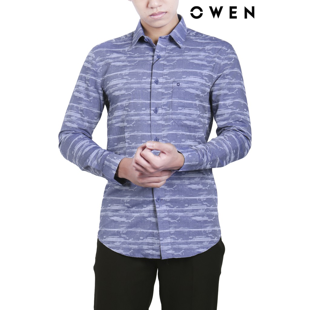 [Mã FATREND2810 giảm đến 30k tối đa 99k] Áo sơ mi dài tay nam Owen Regularfit- AR91435DT