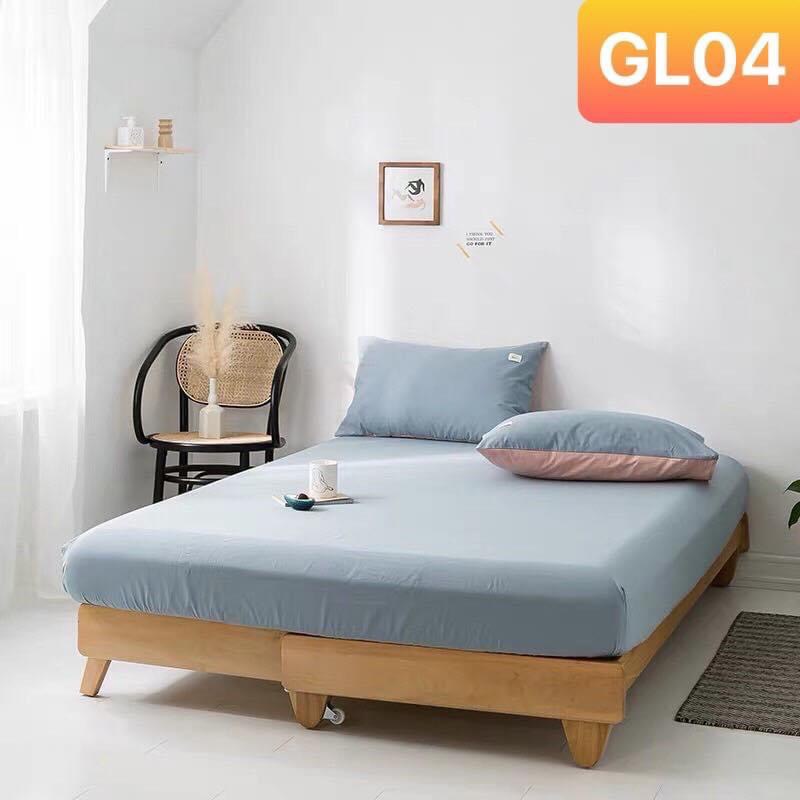 Ga Giường Cotton TC (có 2 vỏ gối) ❤️FREESHIP ❤️(màu10-19)ga  gối cotton Tici đủ kích thước 1m4 1m6 1m8 2m