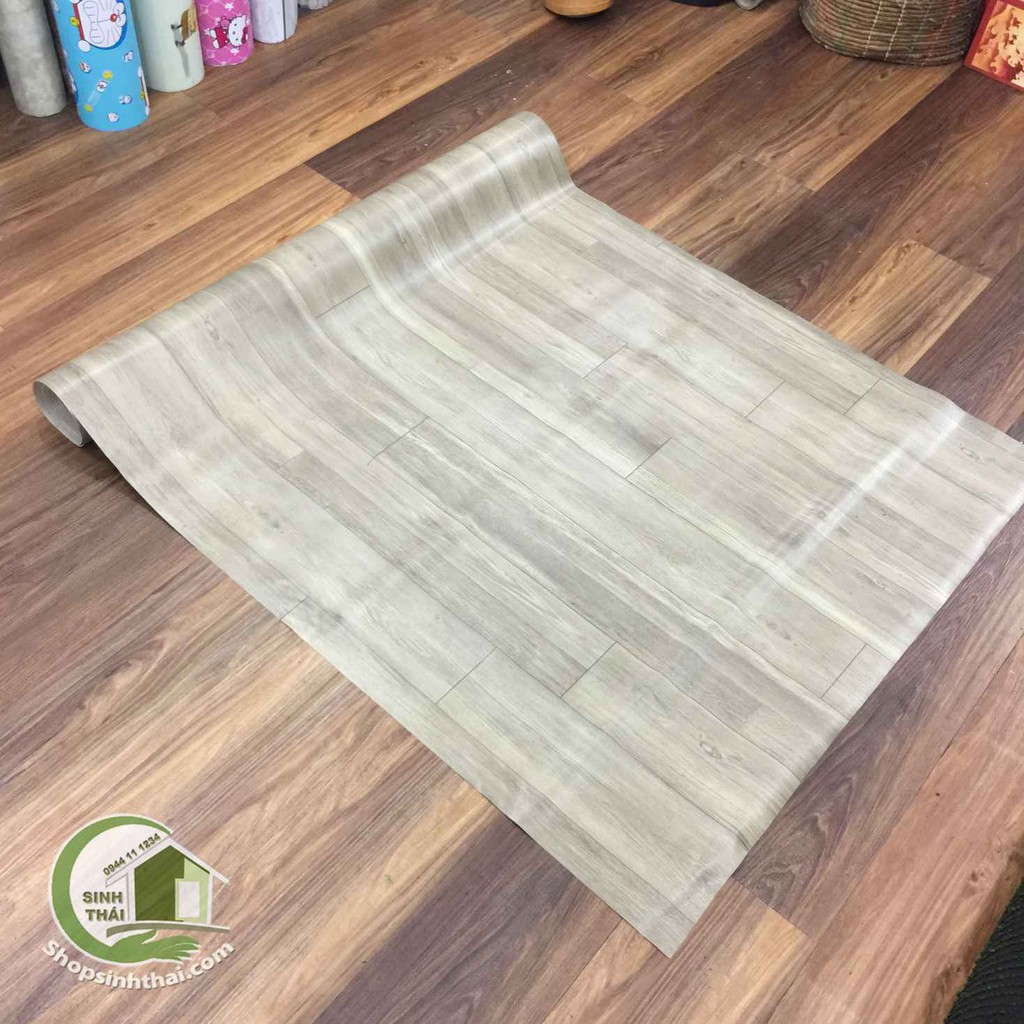 Thảm nhựa trải sàn vân gỗ nhám, siêu chịu nước, chống mối mọt - 1m²