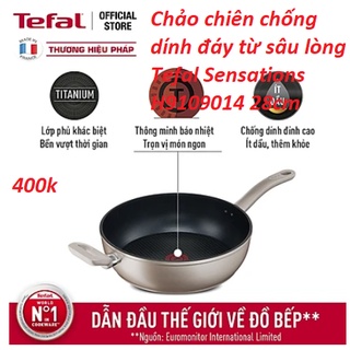 Chảo chiên chống dính đáy từ sâu lòng Tefal Sensations H9109014 28cm