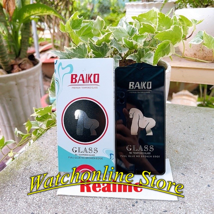 Cường lực Full màn BAIKO Realme 5/5i/5s/6i Q3pro Realme 8pro C3 C11 C12 C15 C20 C25 C35 X2 pro Narzo 50A Prime Narzo 30A