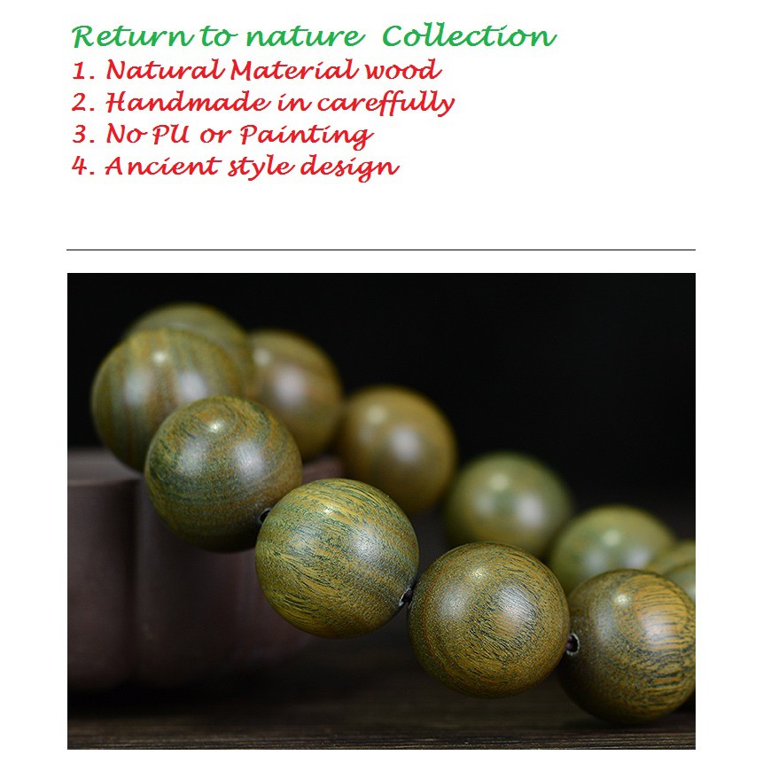 Vòng Tay, Chuỗi Hạt Phong Thủy, Gỗ Đàn Hương Xanh, thơm ngọt mãi mãi