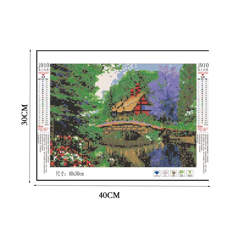 Bộ Tranh Đính Đá 5D Tự Làm Hình Cây Cầu Trang Trí Nhà Cửa