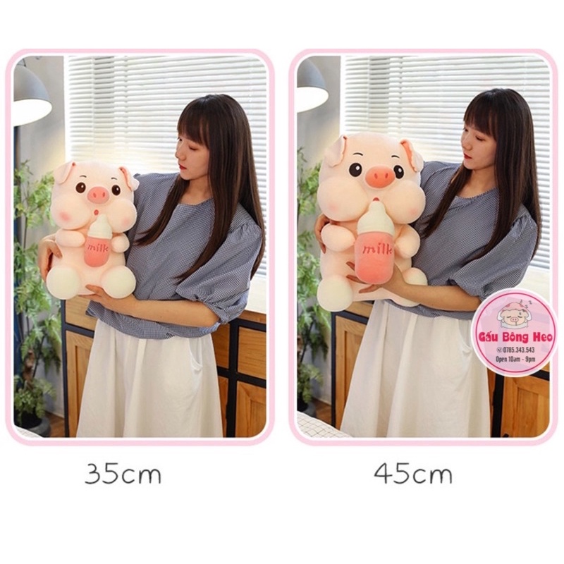 Gấu Bông Heo Ôm bình Sữa Hàng Nhập Cao Cấp siêu dễ thương 🐷🐷