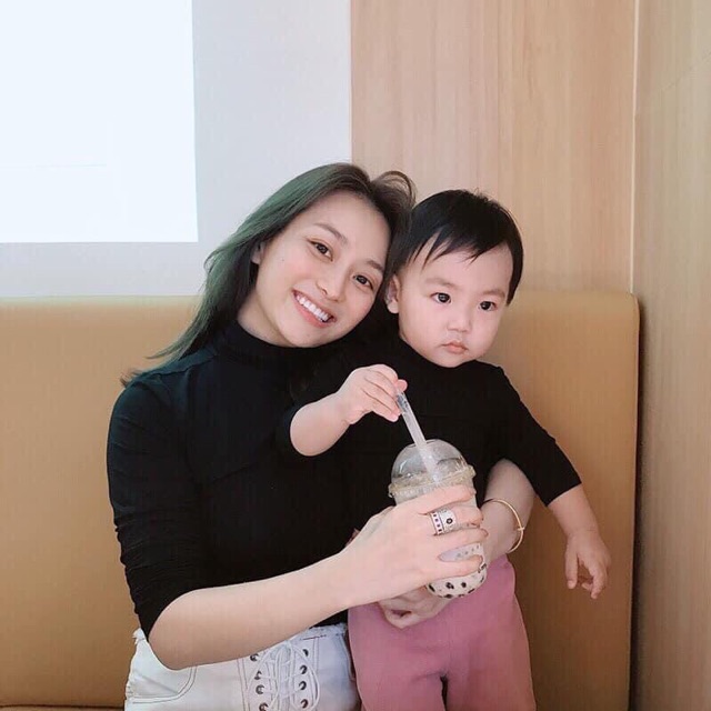 Áo thun cao cổ Minky mom cho bé