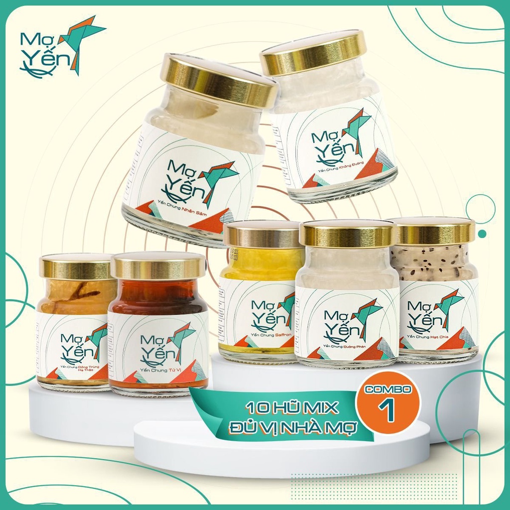 Combo 10 hũ Mix Đủ Vị MỢ YẾN Combo 1, giàu dinh dưỡng, hỗ trợ hệ miễn dịch 25% Yến thật | BigBuy360 - bigbuy360.vn