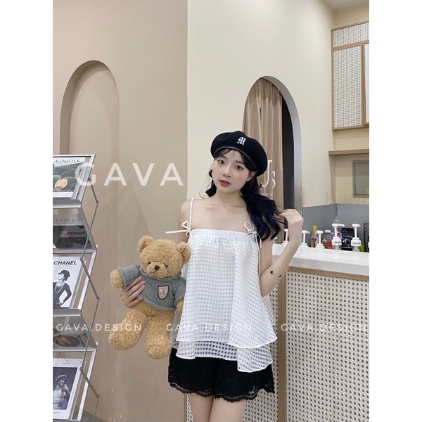 Áo 2s tầng bèo chun ngực điệu đà