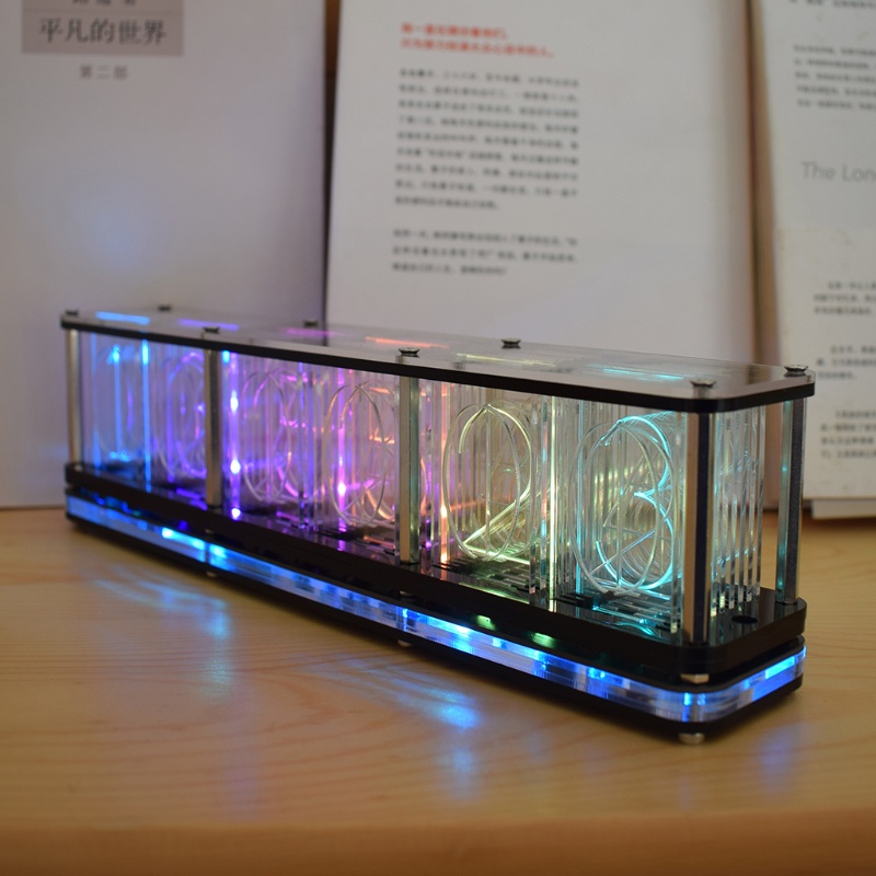 Aoto Nixie Đồng Hồ Ống Điện Tử Dạ Quang RGB Tự Làm Có Thể Điều Chỉnh Độ Sáng Thời Gian Esports De