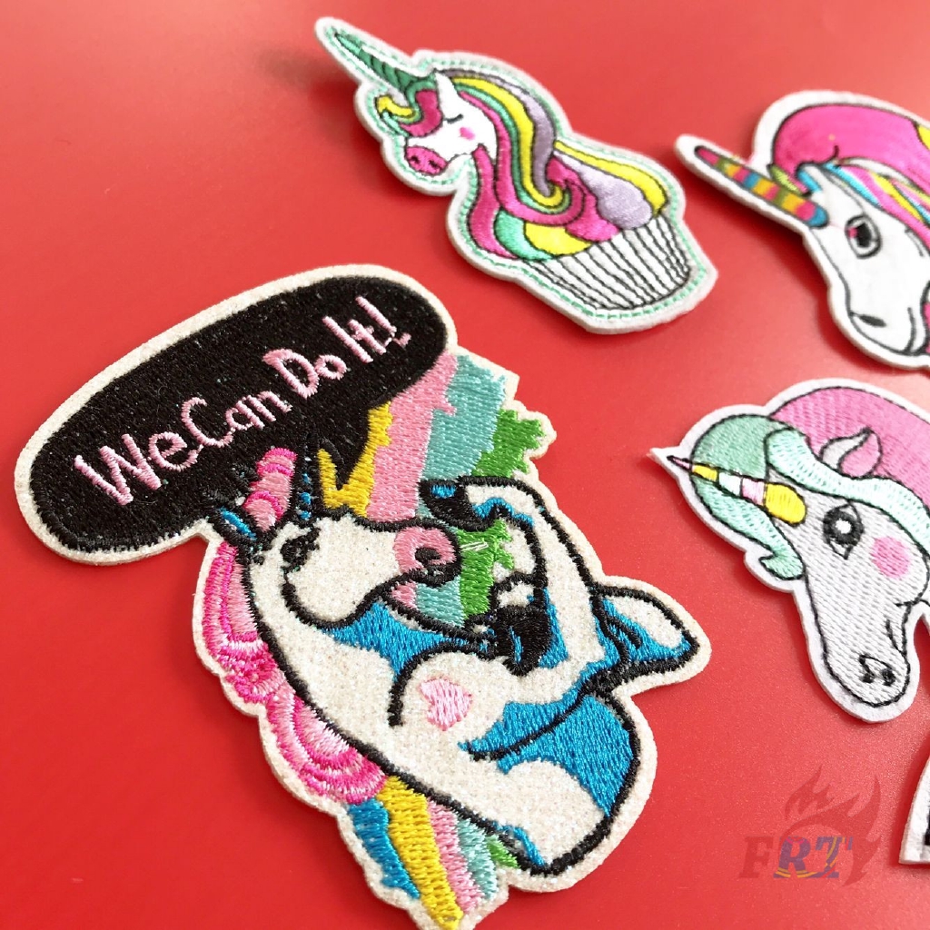 Miếng dán quần áo hình ngựa một sừng dễ thương