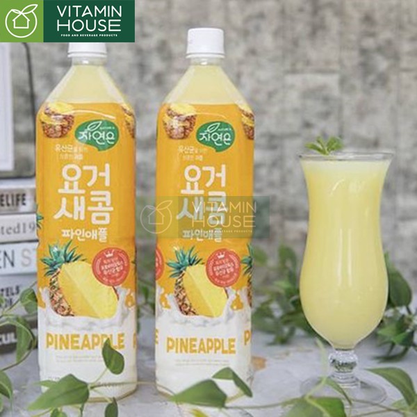 Nước lợi khuẩn Woongjin Hàn Quốc 1500ml vị Táo - Đào - Thơm [VITAMIN HOUSE]