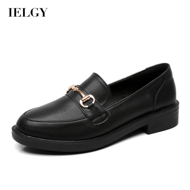 Giày lười IELGY da mềm dễ phối đồ thời trang cho nữ