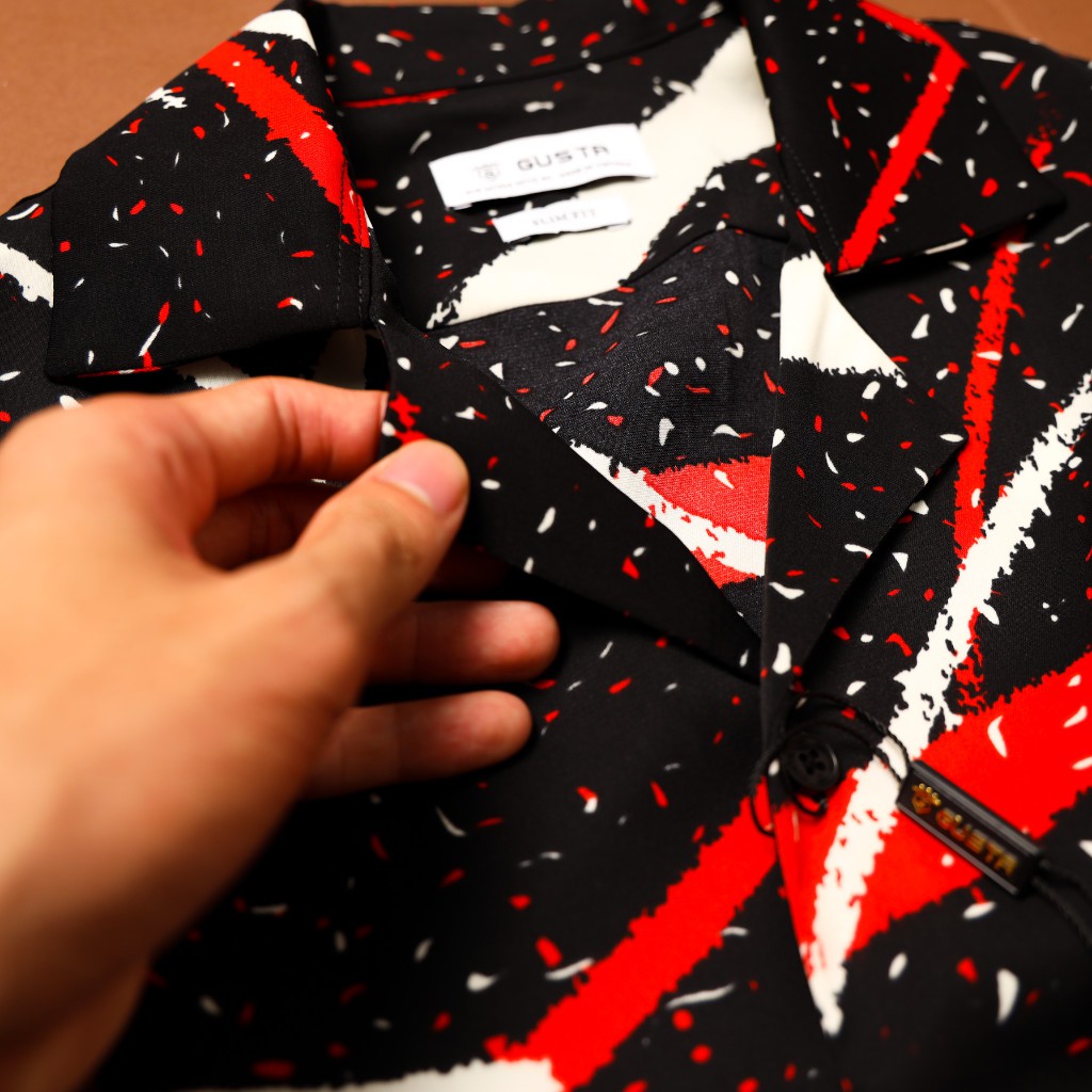 Áo Sơ Mi Nam Ngắn Tay Họa Tiết Cổ Vest Không Nhăn Chất Lụa Siêu Mát ,Áo Somi Nam Hàng Cao Cấp - SMGS01 - GUSTA | BigBuy360 - bigbuy360.vn