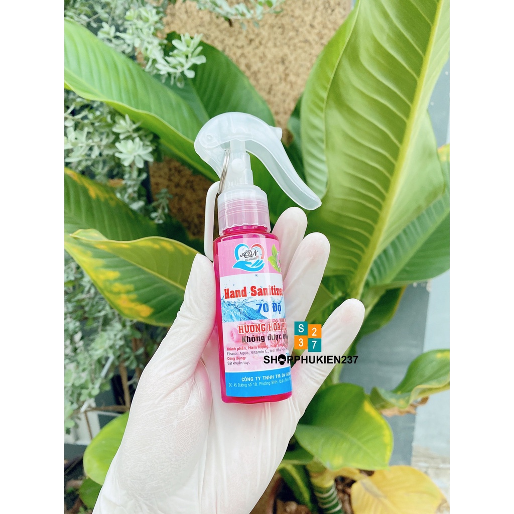 Xịt Cồn ADN Mini 70ml Có Móc Treo , Cồn Sát Khuẩn Tiện Lợi Bỏ Túi ( Có Hương Thơm )