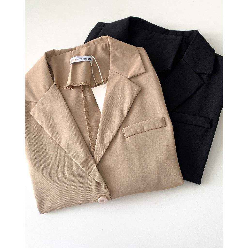 Áo Blazer Nữ Mỏng Nhẹ Tay Ngắn | HQ3426 | Lana Official