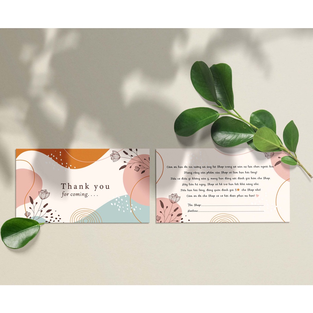 Card cảm ơn, Thank you card, Thiệp cảm ơn khách hàng cho các shop, mẫu vintage có sẵn