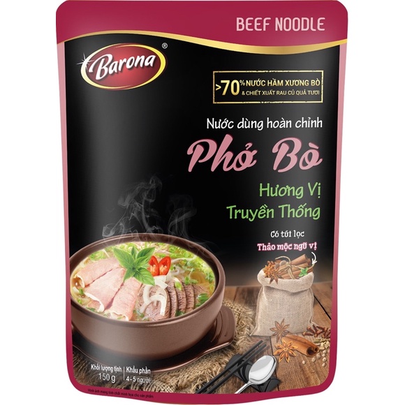 NƯỚC DÙNG HOÀN CHỈNH PHỞ BÒ/ PHỞ GÀ BARONA/ GIA VỊ PHỞ