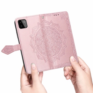 Ốp bao da điện thoại nắp gập họa tiết hoa mandala cho samsung galaxy a22 samsung a 22 a22 5g ốp