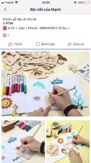 Khuôn gỗ tập vẽ