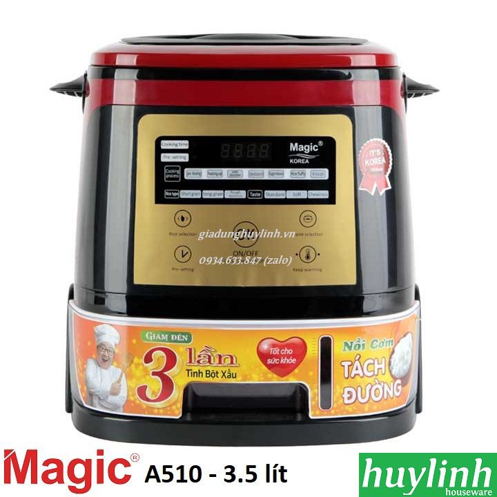 Nồi cơm điện tử tách đường Magic Korea A510 - 3.5 lít