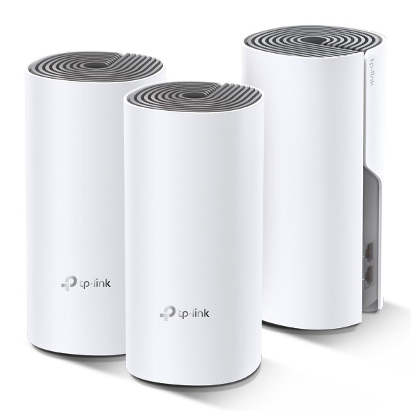 Bộ Phát Wifi Mesh TP-Link Deco E4 (3-pack) Băng Tần Kép MU-MIMO AC1200 - Hàng Chính Hãng