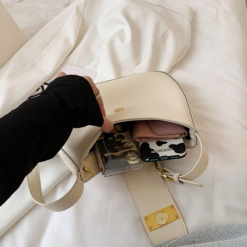 Ielgy Niche Túi Xách Đeo Vai Màu Trắng Thời Trang Mùa Hè Phổ Biến