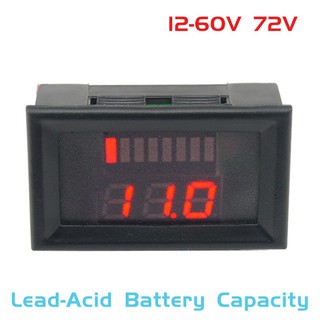 【Rememberme】12-60V Mini Lead Acid Battery Capacity LED Indicator Digital Voltmeter Tester
