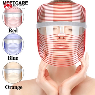 [Hàng mới về] Mặt nạ đèn LED 3 màu giúp trẻ hóa làn da và ngừa nếp nhăn hiệu quả chất lượng cao