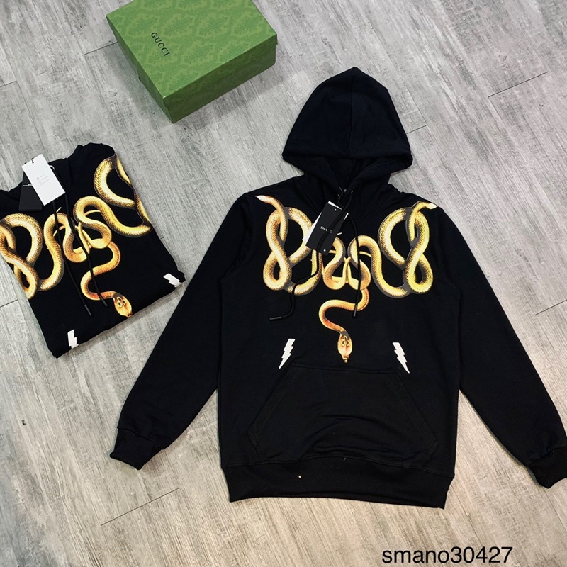 Áo Nì Hoddie MCL In Hình Rắn - Áo hoddie bu Lông cho Nam