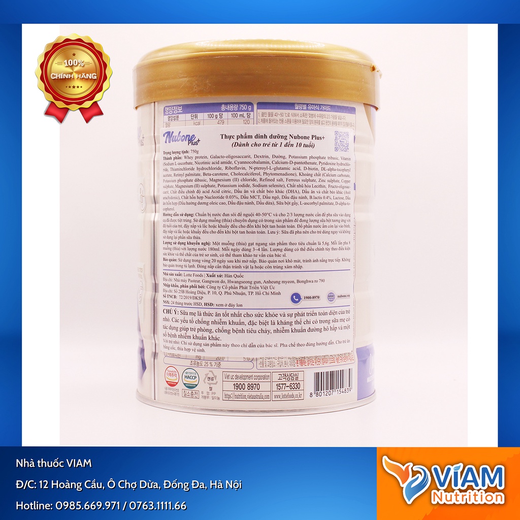 Sữa bột Nubone Plus 750g