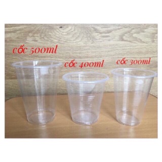 100 cốc nhựa 400ml cả nắp